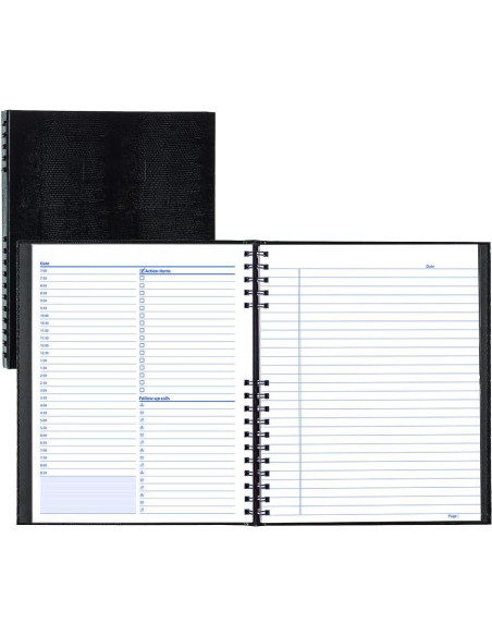 Planificador Diario Sin Fecha Blueline, Negro, 200 Páginas, 27.3x21.6 cm