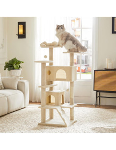 Torre para Gatos Sweetcrispy 137 cm Beige Multi-Nivel 2