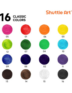 Conjunto de Pintura Acuarela Shuttle Art 16 Colores 15 Piezas 2