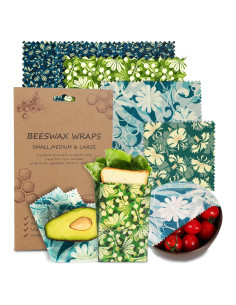 Envolturas de Cera de Abeja Reutilizables Celsirex - 4 Piezas Ecológicas