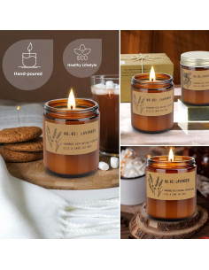 Set de 4 Velas Aromáticas de Soja FKJOL - Lavanda y Más 2