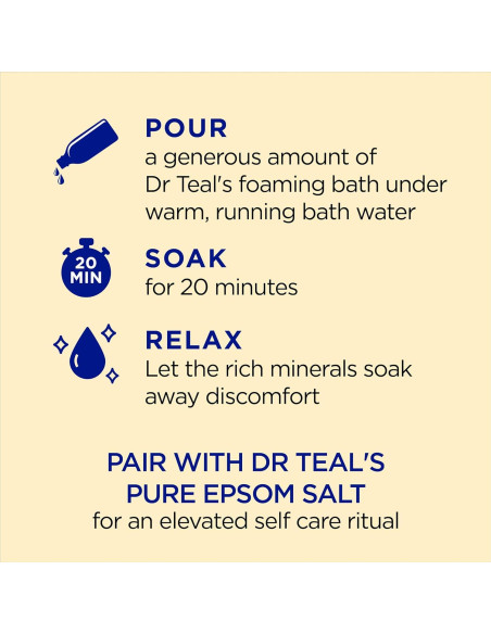 Baño Espumoso Dr Teal con Sal de Epsom y Limón 1008 ml x 4