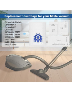 Paquete de 12 bolsas de polvo Spofan GN para aspiradoras Miele 2
