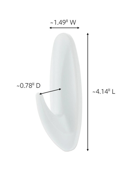 Ganchos Decorativos Command Grandes 16 Piezas 2.27 kg Blanco