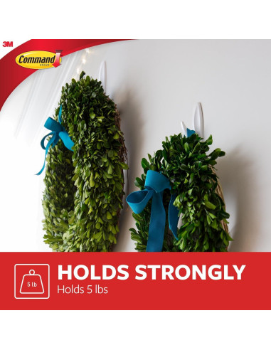 Ganchos Decorativos Command Grandes 16 Piezas 2.27 kg Blanco