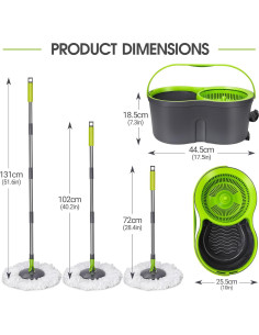 Set de Mopa Giratoria Masthome con Cubo y Escurridor 360 2