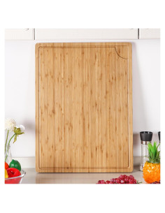 Tabla de Cortar de Bambú GAOMON 61x46 cm con Canal de Jugo