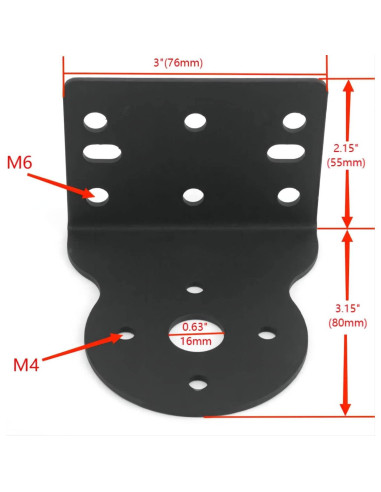 Abrazadera de mástil para antena BGTLGIO UHF VHF CB 15.24cm