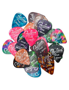 48 Púas de Guitarra Dulphee - Celuloide Perla, 3 Grosores