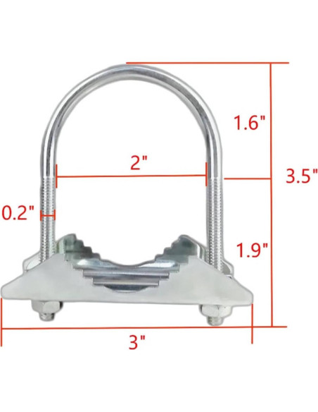 Abrazadera de mástil para antena BGTLGIO UHF VHF CB 15.24cm