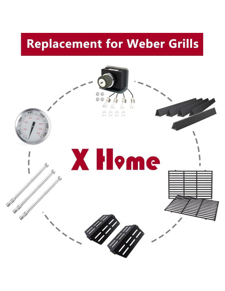 Parrillas de Reemplazo X Home para Weber Genesis 300 - Hierro Fundido