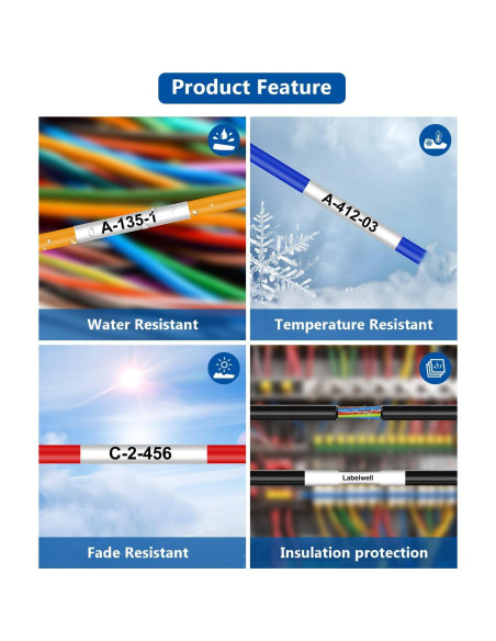 Etiquetas Termocontraíbles Labelwell HSe-221 3-Pack 8.8mm Negro