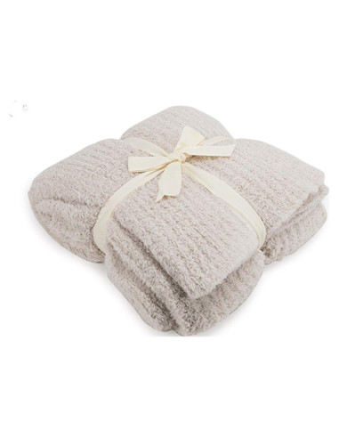 Manta Acogedora de Canalé Barefoot Dreams Talla Única Almendra