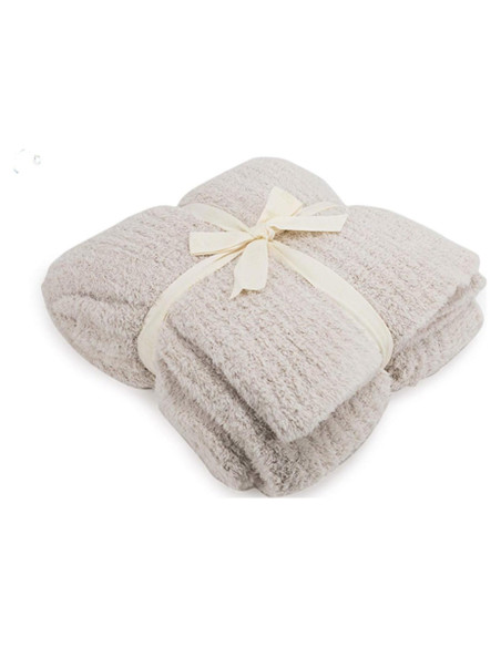 Manta Acogedora de Canalé Barefoot Dreams Talla Única Almendra
