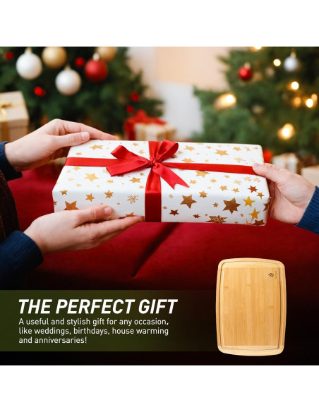 Tabla de Cortar Antideslizante Socisen de Bambú 44.5x30.5 cm