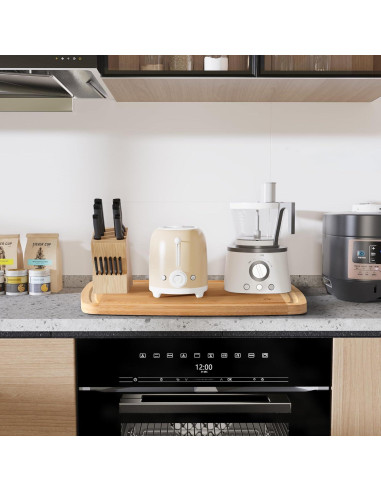 Tabla de Cortar Antideslizante Socisen de Bambú 44.5x30.5 cm