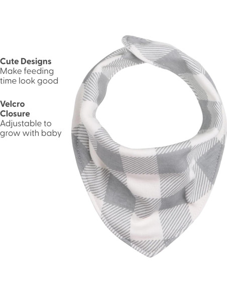 Conjunto de 8 Baberos de Terry The Peanutshell 100% Algodón Conjunto de 8 Baberos de Terry The Peanutshell 100% Algodón