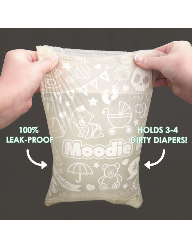 Dispensador de Bolsas Desechables Moodie 105 Bolsas Vainilla