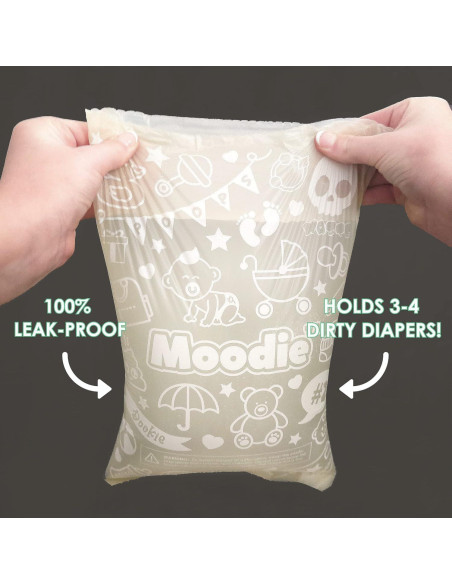 Dispensador de Bolsas Desechables Moodie 105 Bolsas Vainilla Dispensador de Bolsas Desechables Moodie 105 Bolsas Vainilla