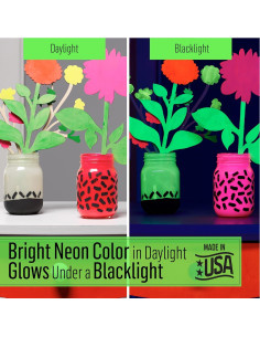 Set de Pintura Acrílica Neon FolkArt 4 Colores 60ml Multi-Superficie 2