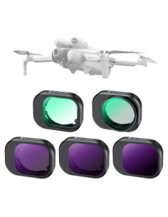 Set de Filtros K&F Concept para DJI Mini 4 Pro - 5 Piezas ND16 ND64 ND256 CPL UV