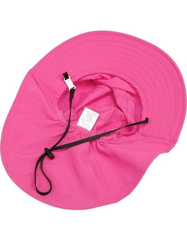 Sombrero de Playa Niños UV Ajustable Rojo Rosa 2-6 Años