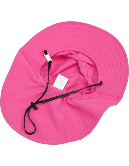 Sombrero de Playa Niños UV Ajustable Rojo Rosa 2-6 Años