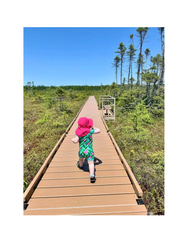 Sombrero de Playa Niños UV Ajustable Rojo Rosa 2-6 Años