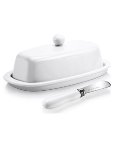 Plato de Mantequilla Yedio de Porcelana con Tapa 19.69 cm