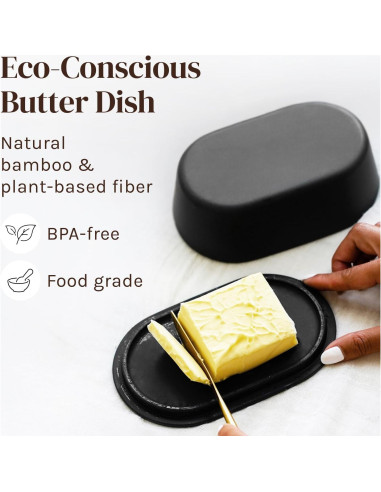 Plato de Mantequilla Grande Cooler Kitchen Gris con Tapa