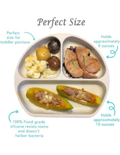 Plato de Succión de Silicona Baby Drom 20.7x18.4 cm Sin BPA 2