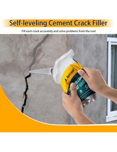 Relleno de Grietas de Concreto Autosel 1 kg - Secado Rápido, Impermeable