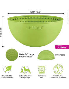 LickiMat Wobble Cuenco Verde para Perros Alimentación Lenta 2