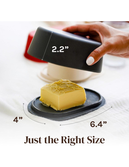 Plato de Mantequilla Grande Cooler Kitchen Gris con Tapa