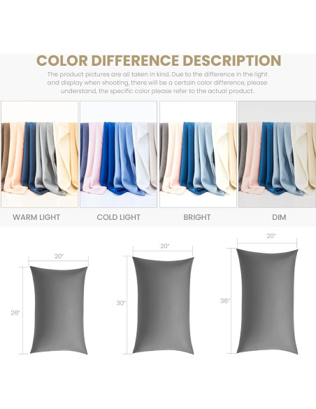 Funda de Almohada de Seda 100% Pura Silkcase Estándar Gris