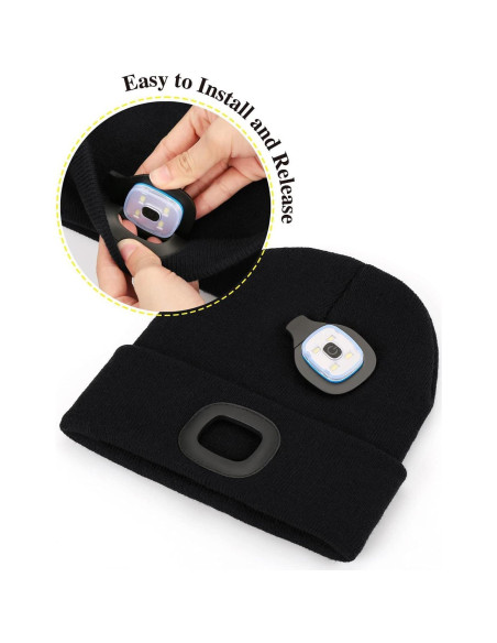 Gorro LED Unisex MELASA con Luz Recargable USB - Invierno