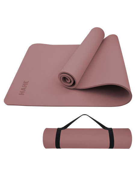 Esterilla de Yoga Antideslizante HAHE 183x61cm 8mm Rosa