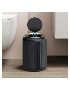 Papelera Automática URALFA 11L con Sensor de Movimiento Negra