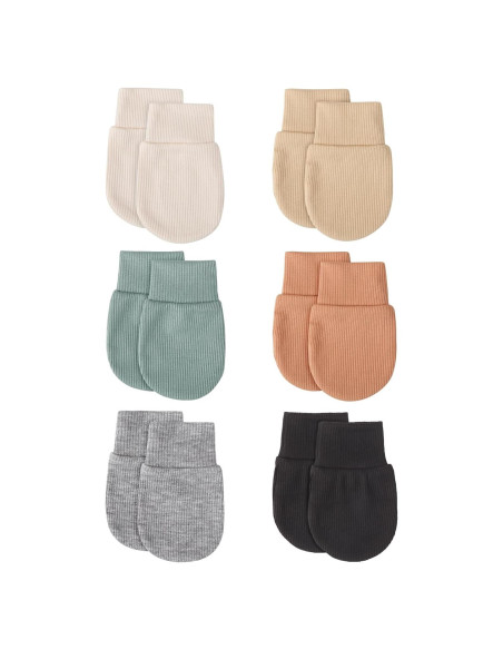 Manoplas para Bebés BQUBO 6 Pares 0-6 Meses Unisex