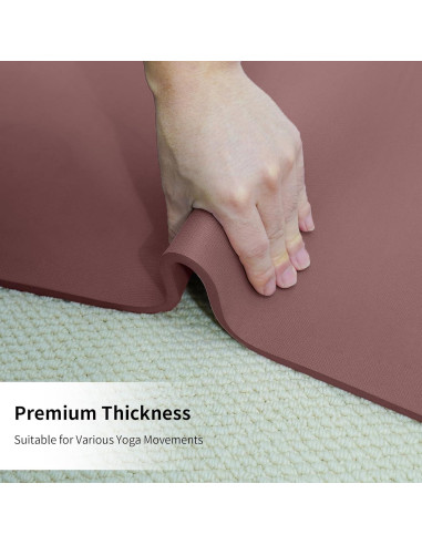Esterilla de Yoga Antideslizante HAHE 183x61cm 8mm Rosa