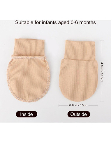 Manoplas para Bebés BQUBO 6 Pares 0-6 Meses Unisex