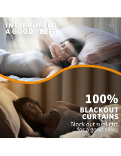 Cortinas Opacas 100% Beige YoungsTex 96.5x160 cm Aislantes Térmicos 2