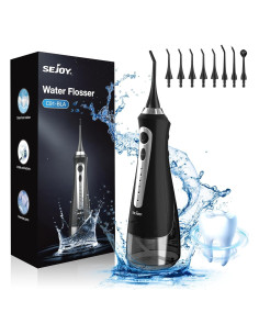 Irrigador Dental Inalámbrico Sejoy C91 230ml 5 Modos 8 Boquillas