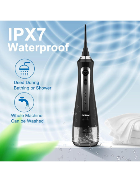 Irrigador Dental Inalámbrico Sejoy C91 230ml 5 Modos 8 Boquillas Irrigador Dental Inalámbrico Sejoy C91 230ml 5 Modos 8 Boquillas