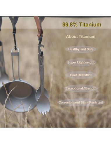 Juego de Cucharas de Titanio SANTTA 2 Piezas Ecológicas