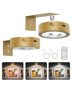 Luces LED Recargables EUIOKUN para Arte en Pared, 2 Paquete