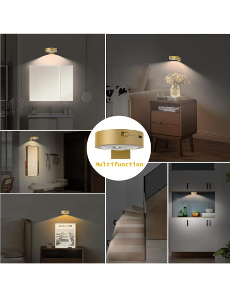 Luces LED Recargables EUIOKUN para Arte en Pared, 2 Paquete