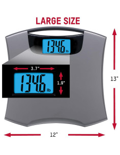 Báscula Digital Taylor 200 kg con Pantalla Jumbo Azul 2