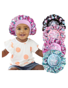 Bonetes de Seda para Niñas Selalu - 4 Pcs, Ajustables, Suaves