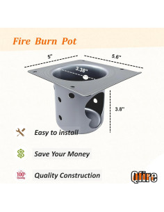 Tazón de Quema de Fuego Qfire Pro 1150 para Parrilla Pellet 2